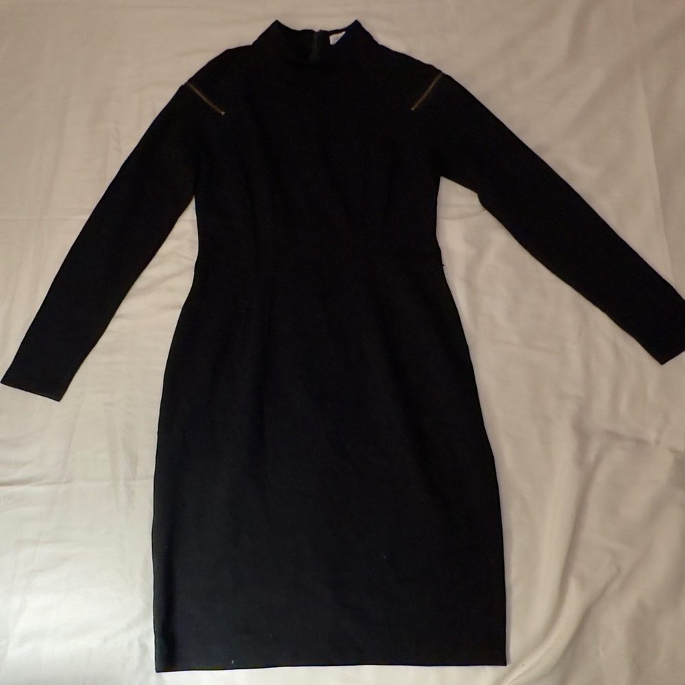 Cache Black Long Sleeve Dress